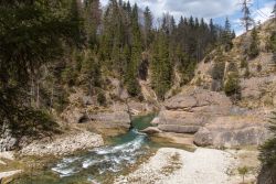 Ammerdurchbruch Scheibum in den Ammergauer Alpen bei Saulgrub in Oberbayern